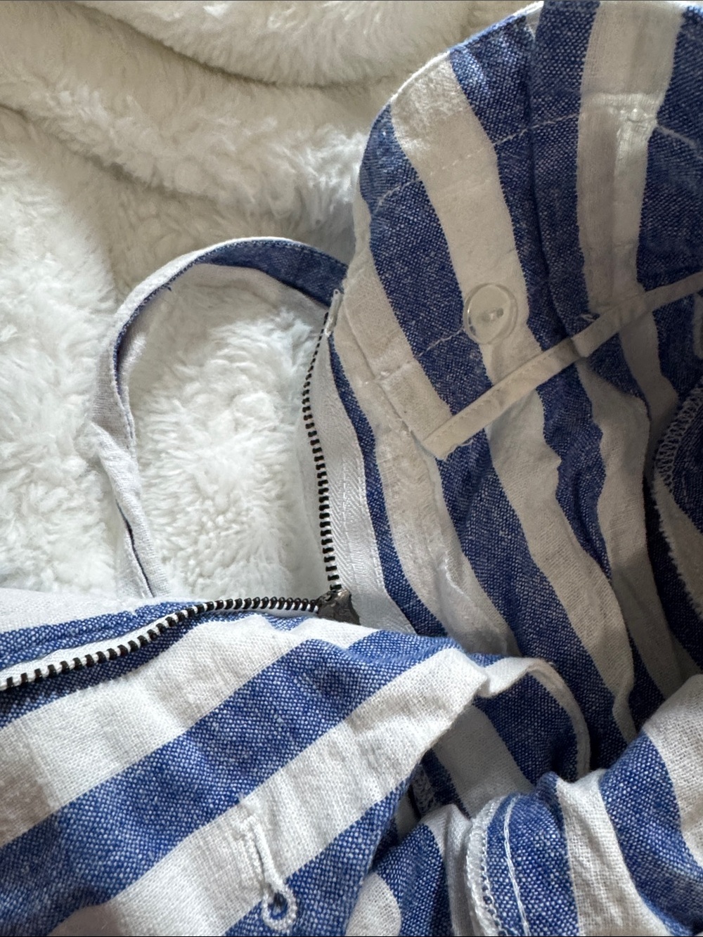 J. Crew Blue and White Vertical Stripe Chinos - Picture 4 of 4